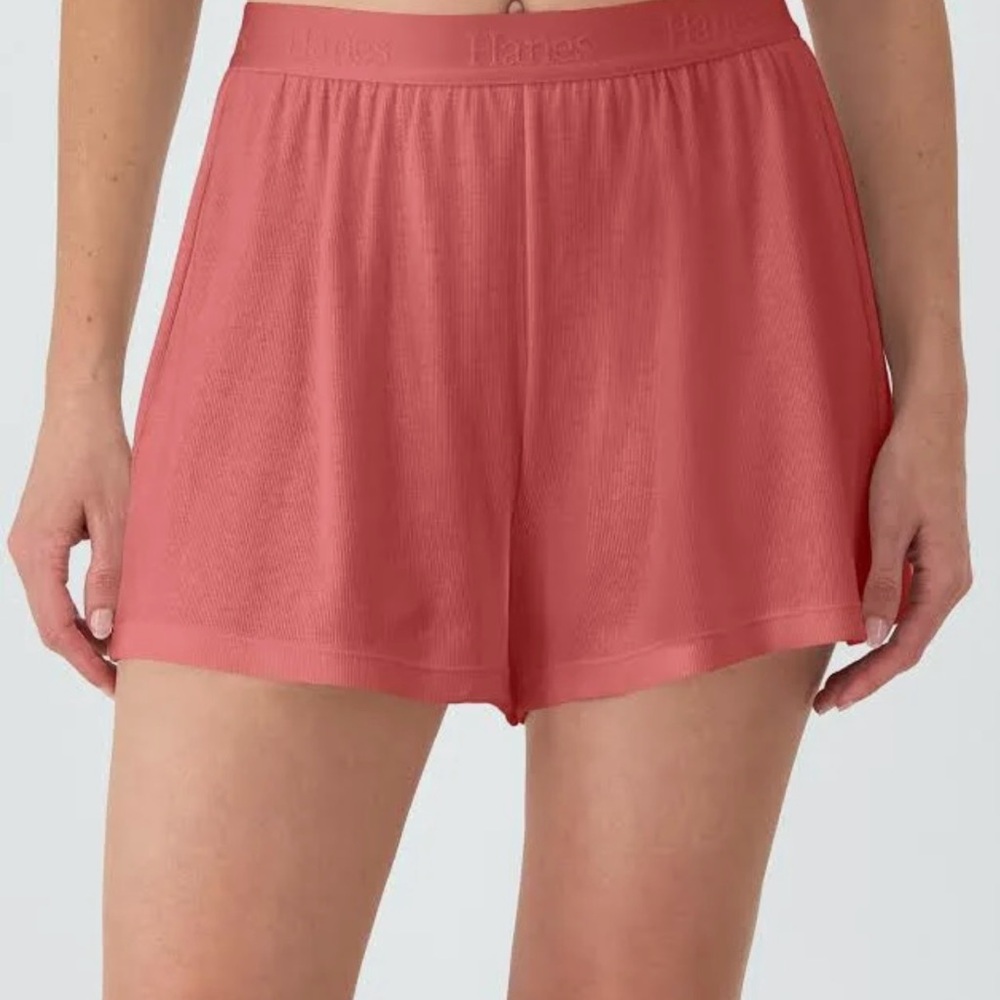 Hanes Women's Coral High-Waist Lounge Shorts